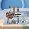 Image of Hot Air Stirling Engine Motor Model Educational Toy Electricity Generator Colorful LED